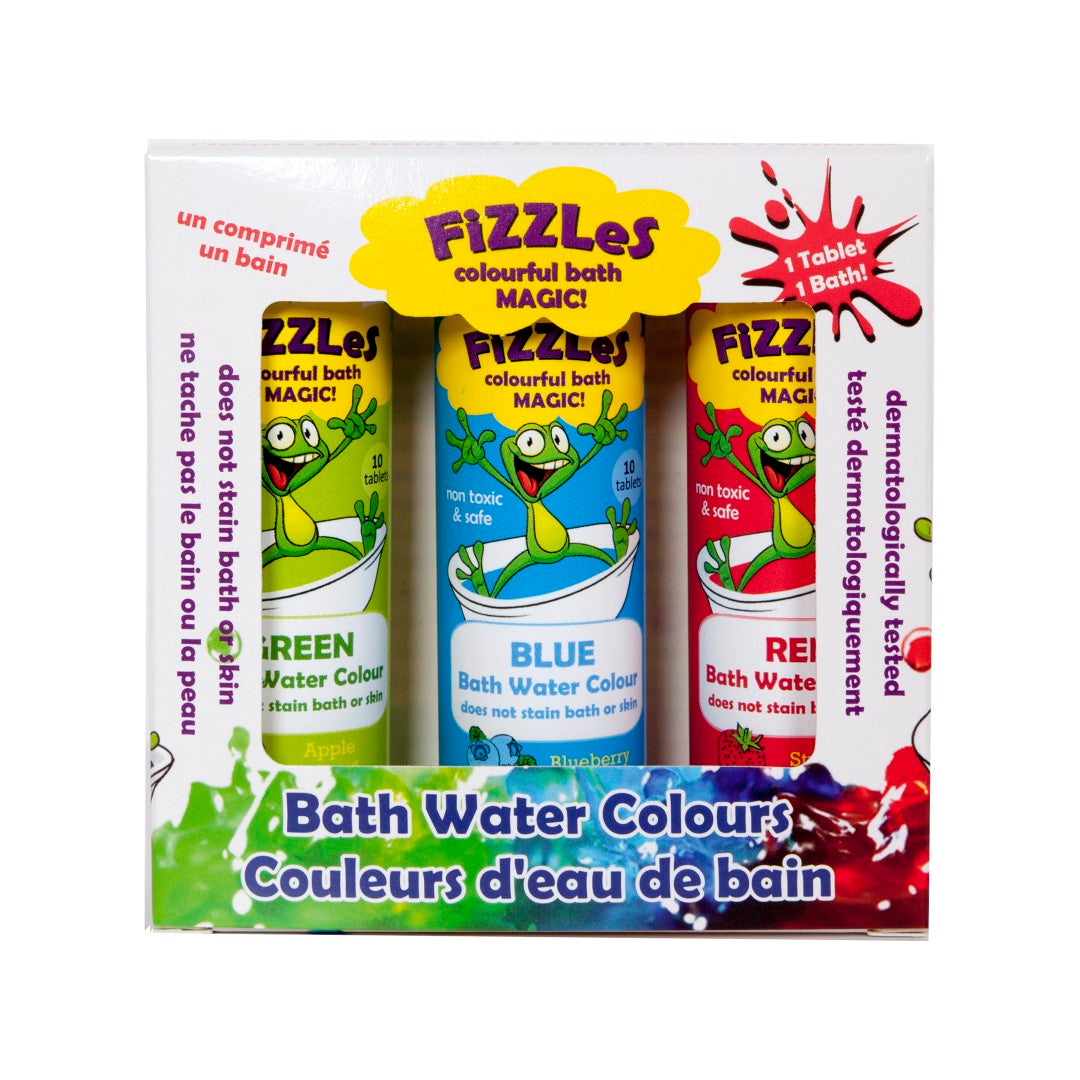 FiZZLeS Bath Fizzers - bath magic for scented bath water colors