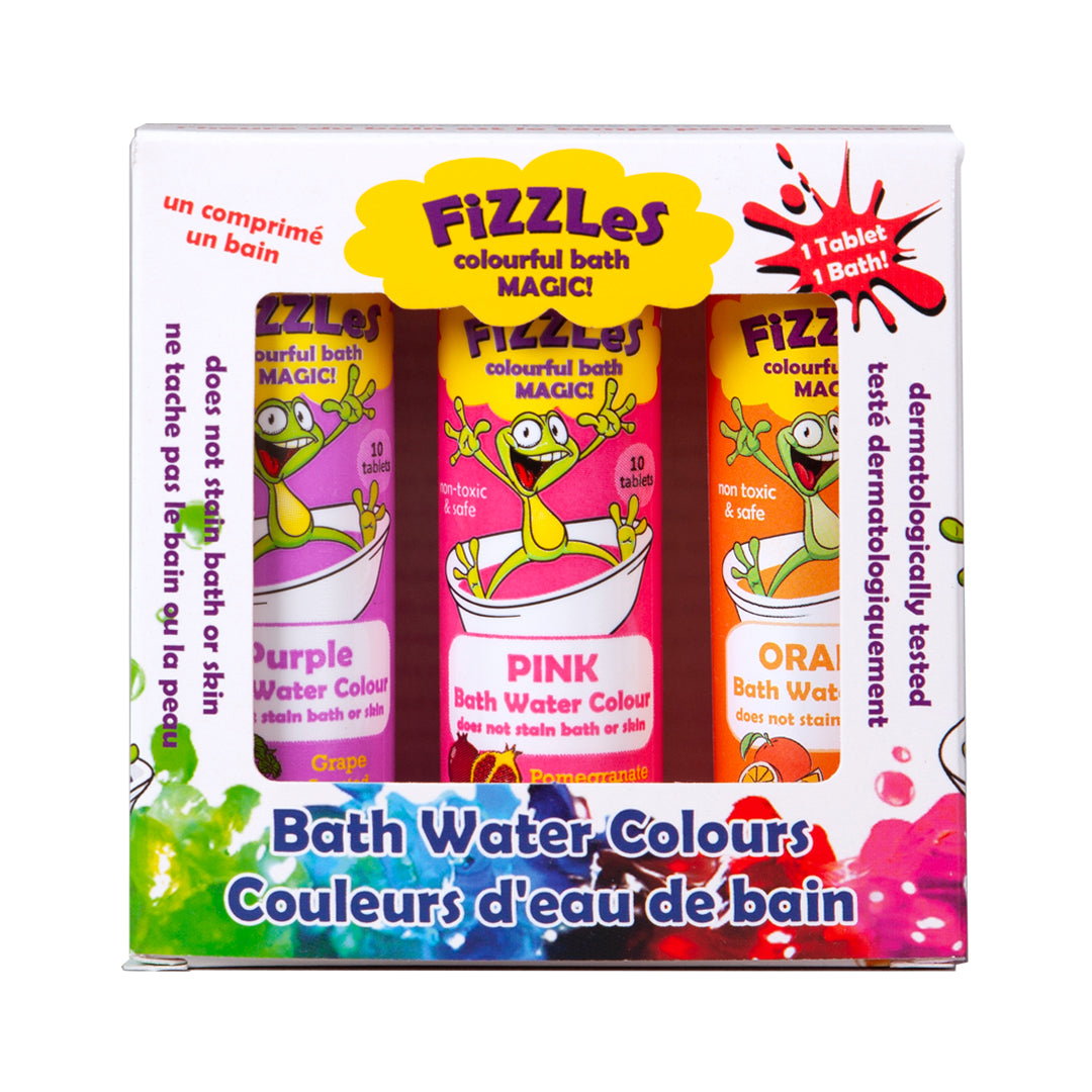FiZZLeS Bath Fizzers - bath magic for scented bath water colors