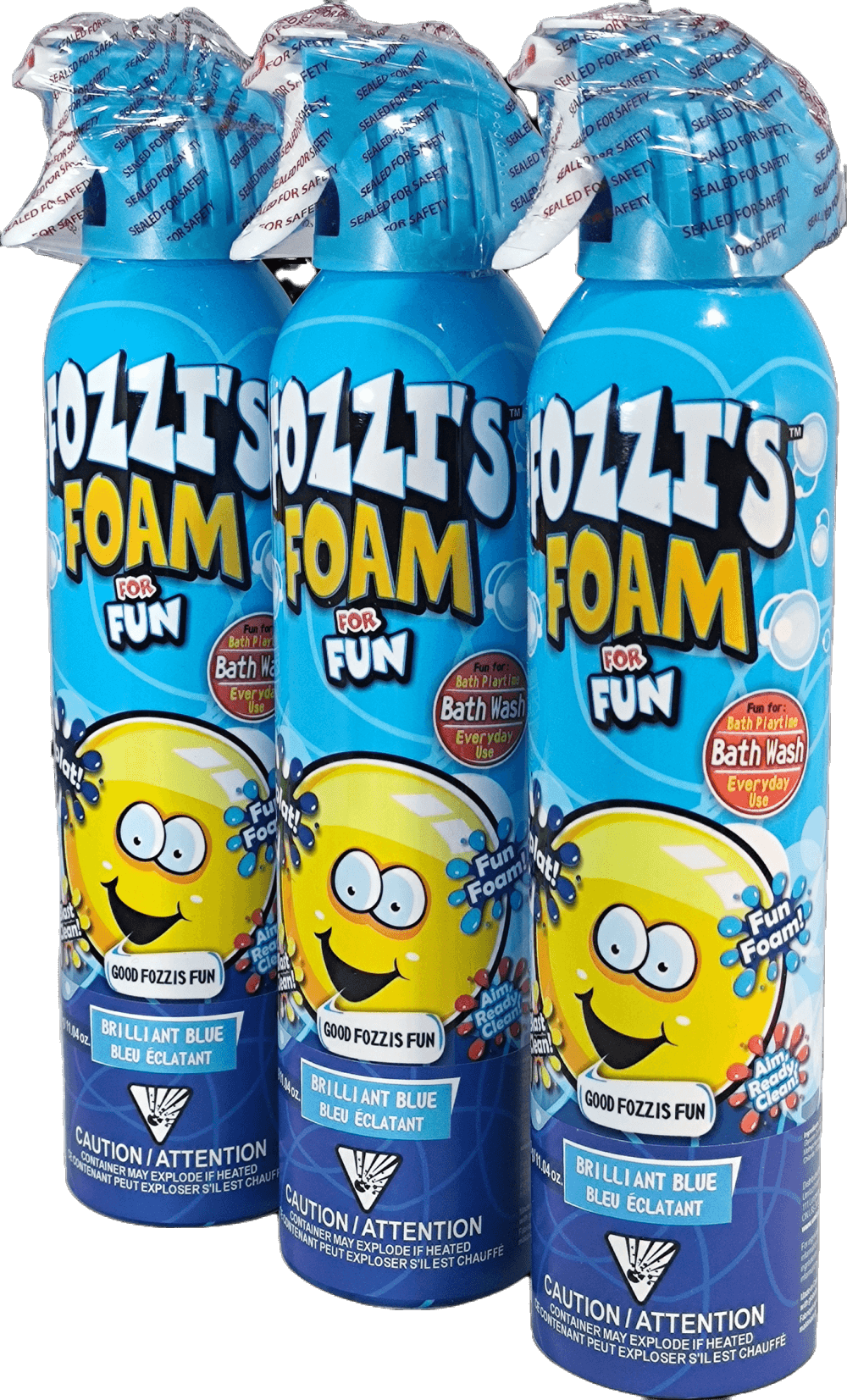 FOZZI's Bath Foam Spray for Kids, MEGA SIZE (18.06 oz Pack of 2 or 3, Pink Green or Blue Spray)